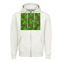 Oatmeal Heather Saint Patricks Day Shamrock And Leopard Zipper Hoodie - RanaPortraitStore