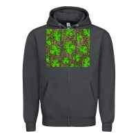 Smoke Saint Patricks Day Shamrock And Leopard Zipper Hoodie - RanaPortraitStore