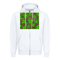White Saint Patricks Day Shamrock And Leopard Zipper Hoodie - RanaPortraitStore