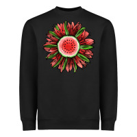 Black Watermelon Sunflower Heavyweight Sweatshirt - Jasminsmagicworld