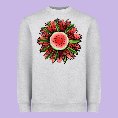 Watermelon Sunflower Heavyweight Sweatshirt Designed By Jasminsmagicworld