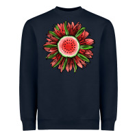 Navy Watermelon Sunflower Heavyweight Sweatshirt - Jasminsmagicworld
