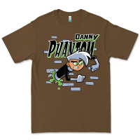 Cacao Danny Phantom Coming Through Brick Wall Premium Tee - InspiraDesign
