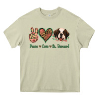Mossy Peace Love St. Bernard Heavy Core Tee - Jasminsmagicworld