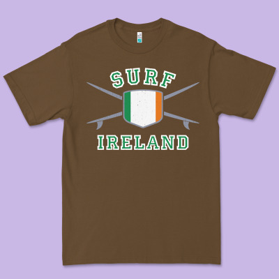 Ireland Surfing Hoodie  Irish Flag Surfboards Design Premium Tee Designed By Artchic