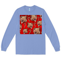 Colony Blue Yorkshire Pig And Candy Cane Long Sleeve Tee - LillyAllenDesigns