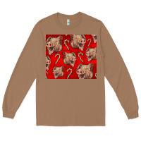 Toasted Coconut Yorkshire Pig And Candy Cane Long Sleeve Tee - LillyAllenDesigns