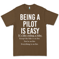 Cacao Funny Pilot Gift Being A Pilot Is Easy Premium Tee - ArtChic