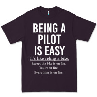 Plum Funny Pilot Gift Being A Pilot Is Easy Premium Tee - ArtChic