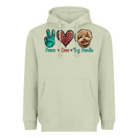 Matcha Peace Love Toy Poodle Heavyweight Hoodie - Jasminsmagicworld