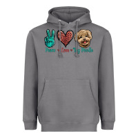 Storm Peace Love Toy Poodle Heavyweight Hoodie - Jasminsmagicworld