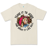 Bone tease it to jesus and spray it like hell leopard western raglan baseba Premium Tee - ArtChic