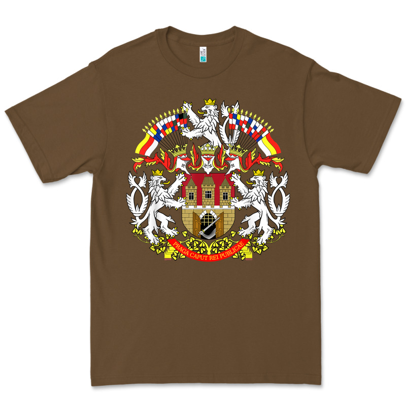Praha Prague Czech Republic Coat Of Arms Ex Czechoslovakia T Shirt Premium Tee by ArtChic | Teevron