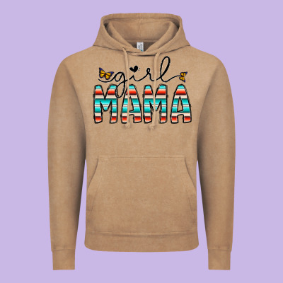 Girl Mama Vintage Hoodie Designed By Cowhidedigitalart