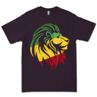 Plum Lion of Judah Reggae, Rasta, Ethiopia Jamaican Roots Premium Tee - ArtChic