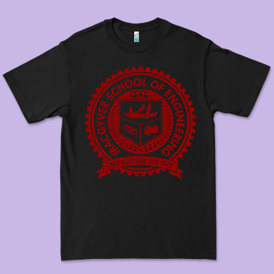 Macgyver School Of Engineering Premium Tee Designed By Artchic