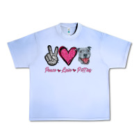 Grape Ice Peace Love Pitties Urban Heavy Tee - Jasminsmagicworld