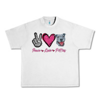 Lunar Rock Peace Love Pitties Urban Heavy Tee - Jasminsmagicworld