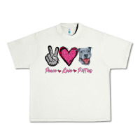 Pistachio Peace Love Pitties Urban Heavy Tee - Jasminsmagicworld