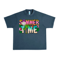 Midnight Navy Summer Time Urban Heavy Tee - CowhideDigitalArt
