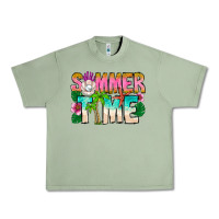 Oil Green Summer Time Urban Heavy Tee - CowhideDigitalArt