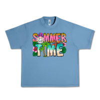 Pebble Blue Summer Time Urban Heavy Tee - CowhideDigitalArt