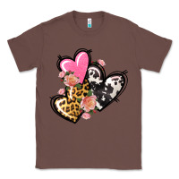 Chestnut Pink glitter leopard cowhide hearts Valentine's Classic Tee - FaDigitalArtStudio