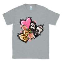 Pink Glitter Leopard Cowhide Hearts Valentine's Classic Tee | Teevron
