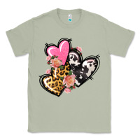 Matcha Pink glitter leopard cowhide hearts Valentine's Classic Tee - FaDigitalArtStudio