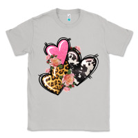 Moon Dust Pink glitter leopard cowhide hearts Valentine's Classic Tee - FaDigitalArtStudio