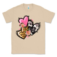 Mushroom Pink glitter leopard cowhide hearts Valentine's Classic Tee - FaDigitalArtStudio