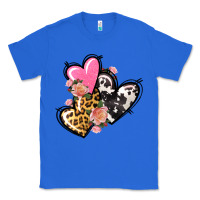True Royal Pink glitter leopard cowhide hearts Valentine's Classic Tee - FaDigitalArtStudio