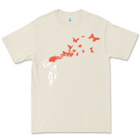 Bone banksy headshot butterfly Premium Tee - ArtChic
