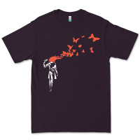 Plum banksy headshot butterfly Premium Tee - ArtChic