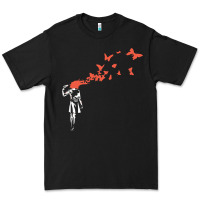 Black banksy headshot butterfly Premium Tee - ArtChic
