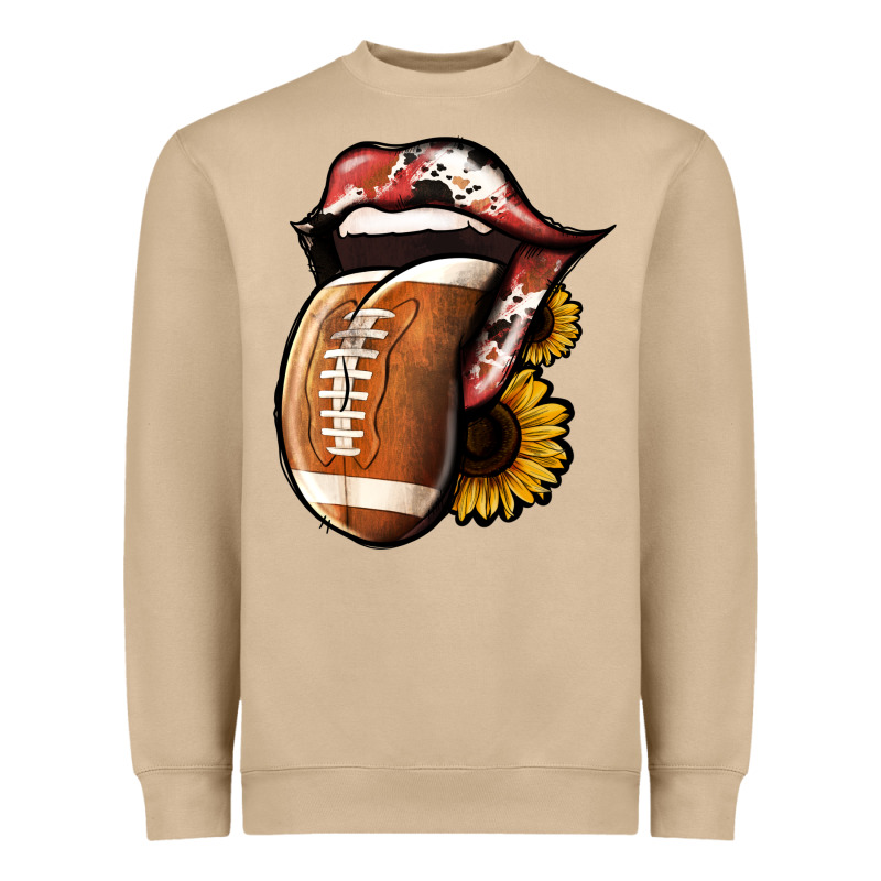 Football Tongue Heavyweight Sweatshirt by Jasminsmagicworld | Teevron
