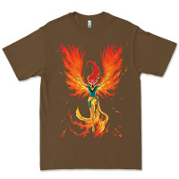 Cacao X-Men Jean Grey Phoenix Cosmic Flames Premium Tee - ArtChic