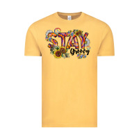 Vintage Mustard Stay Groovy Vintage Tee - CowhideDigitalArt