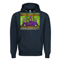 Navy mardi gras truck Zipper Hoodie - Jasminsmagicworld