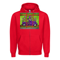 Red mardi gras truck Zipper Hoodie - Jasminsmagicworld