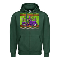 Sports Green mardi gras truck Zipper Hoodie - Jasminsmagicworld
