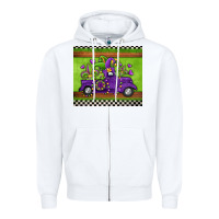 White mardi gras truck Zipper Hoodie - Jasminsmagicworld