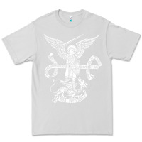 Dove Grey st michael archangel catholic angel defend us Premium Tee - ArtChic
