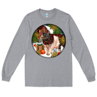 Heather Grey hampshire sow pig christmas Long Sleeve Tee - LillyAllenDesigns
