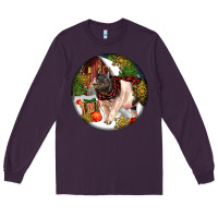 Plum hampshire sow pig christmas Long Sleeve Tee - LillyAllenDesigns
