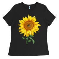 Black Bambino Sunflower Ladies Tee - LillyAllenDesigns