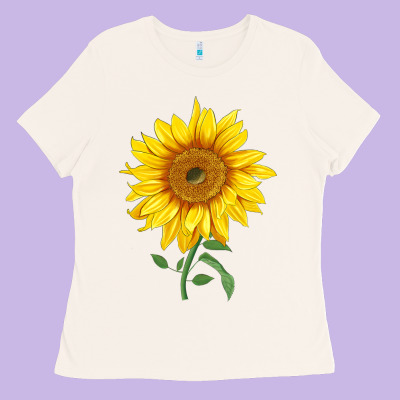 Bambino Sunflower Ladies Tee Designed By Lillyallendesigns