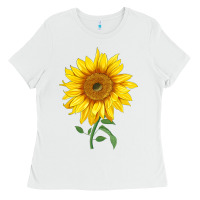 White Bambino Sunflower Ladies Tee - LillyAllenDesigns