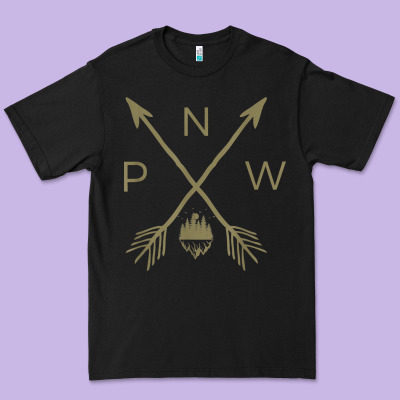 Pacific Northwest Mountain  Cool Pnw Pacific Northwest T Shirt Premium Tee Designed By Artchic