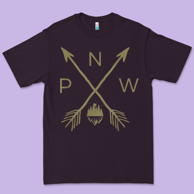 Pacific Northwest Mountain  Cool Pnw Pacific Northwest T Shirt Premium Tee Designed By Artchic